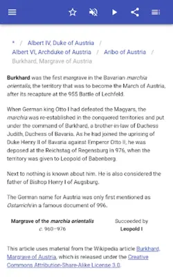 The rulers of Austria android App screenshot 5